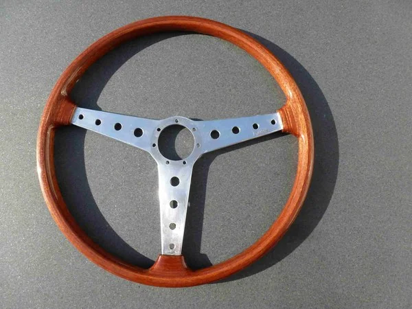 Alfa Romeo GT 1300 Hellebore restored steering wheel with new wood and clear coat finish