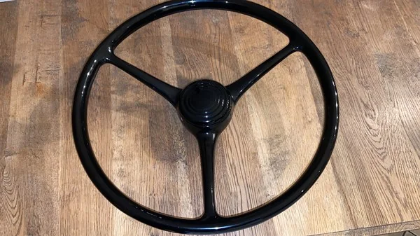 Citroën Traction Avant restored steering wheel cast in epoxy mold replacing bakelite
