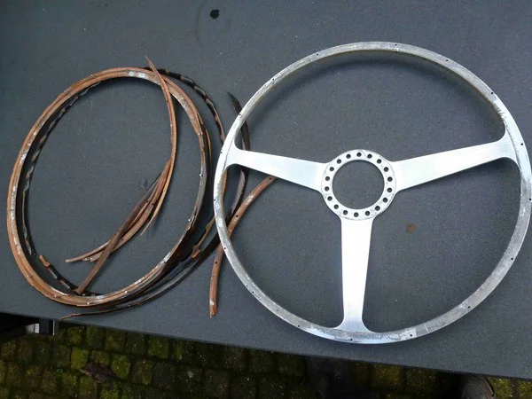 Ferrari 330 GT 2+2 Nardi steering wheel with all original wood removed during restoration