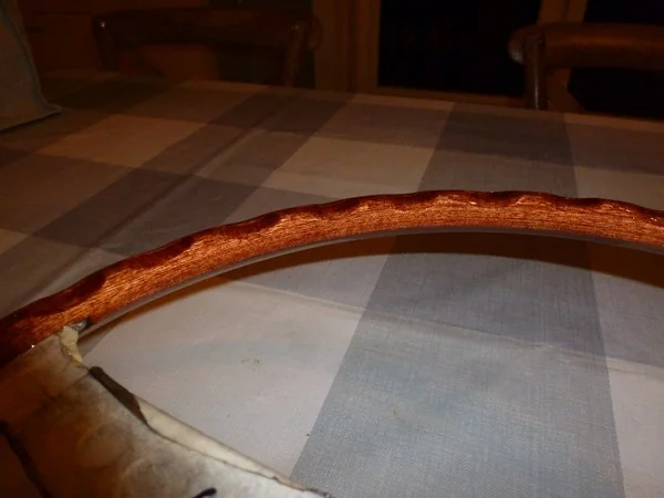 Jaguar E-Type steering wheel rear with finger grips matching original pattern