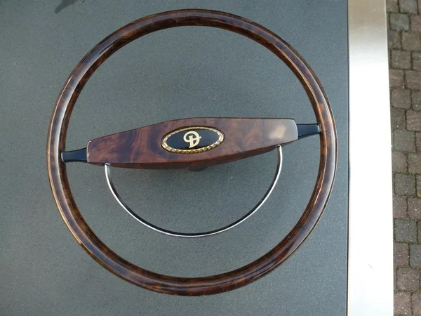 Jaguar XJ6 steering wheel with bakelite center and spokes replaced by epoxy